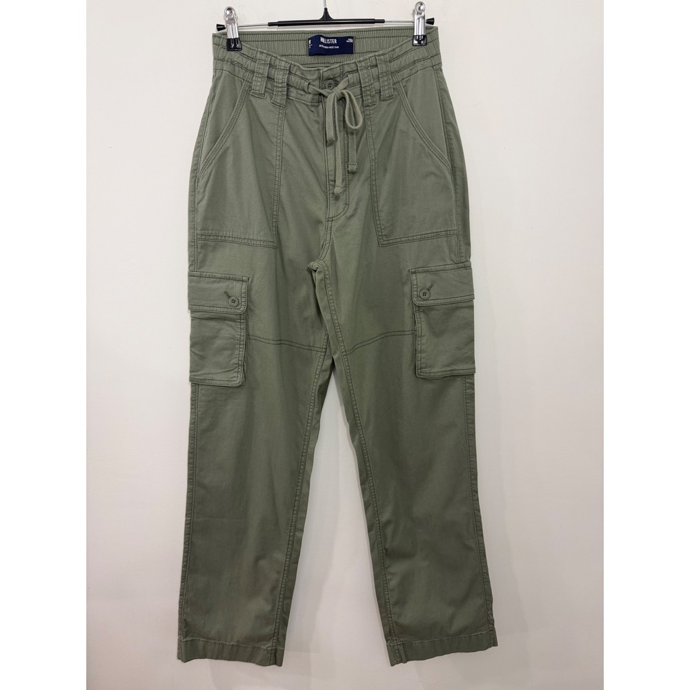 Hollister Ultra High-Rise Dad Cargo Pants Olive Green Size 2R W26R